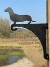 Miniature Dachshund Hanging Basket Bracket - MetalCraft